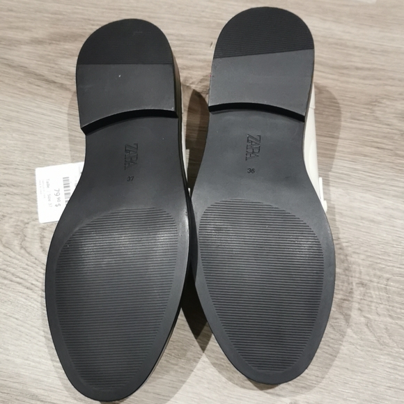 Zara  flat white Low heel chain loafers - Picture 9 of 14